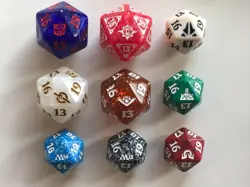 4 mtg oversized spindown dice and 5 normal.  transformers d20 life counter - Image 2