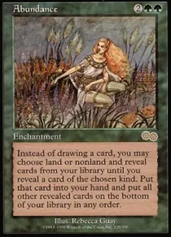 MTG - Abundance - Urza's Saga - NM, English Magic FLAT RATE SHIP - Image 1