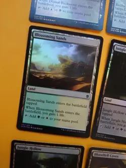 MTG Card.  KTK lands x6 all foil. inc  Blossoming sands, Jungle hollow x2 - Image 6