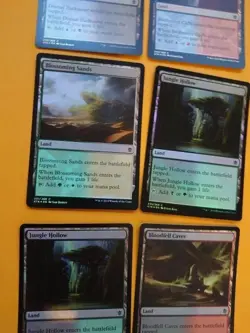 MTG Card.  KTK lands x6 all foil. inc  Blossoming sands, Jungle hollow x2 - Image 9