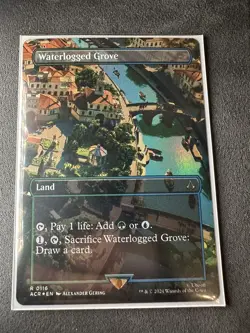 Waterlogged Grove   MTG  116 NM Assassin's Creed Foil Borderless! - Image 12
