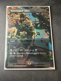Waterlogged Grove   MTG  116 NM Assassin's Creed Foil Borderless! - Image 16