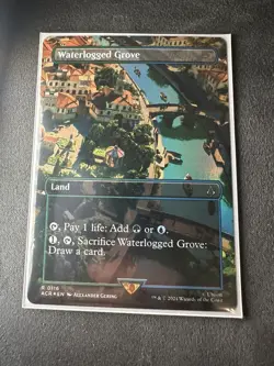 Waterlogged Grove   MTG  116 NM Assassin's Creed Foil Borderless! - Image 17