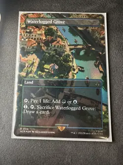 Waterlogged Grove   MTG  116 NM Assassin's Creed Foil Borderless! - Image 18
