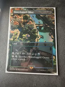 Waterlogged Grove   MTG  116 NM Assassin's Creed Foil Borderless! - Image 19