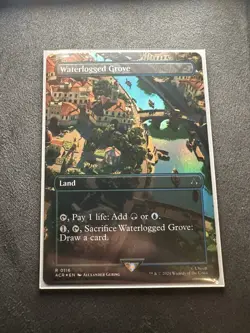 Waterlogged Grove   MTG  116 NM Assassin's Creed Foil Borderless! - Image 2