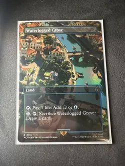 Waterlogged Grove   MTG  116 NM Assassin's Creed Foil Borderless! - Image 20