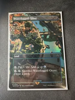 Waterlogged Grove   MTG  116 NM Assassin's Creed Foil Borderless! - Image 21