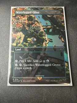 Waterlogged Grove   MTG  116 NM Assassin's Creed Foil Borderless! - Image 23