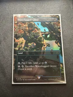 Waterlogged Grove   MTG  116 NM Assassin's Creed Foil Borderless! - Image 25