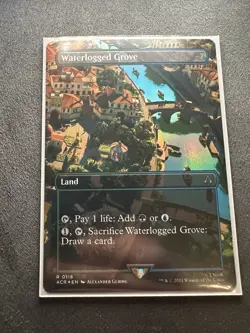 Waterlogged Grove   MTG  116 NM Assassin's Creed Foil Borderless! - Image 27