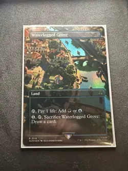 Waterlogged Grove   MTG  116 NM Assassin's Creed Foil Borderless! - Image 3