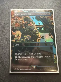 Waterlogged Grove   MTG  116 NM Assassin's Creed Foil Borderless! - Image 5