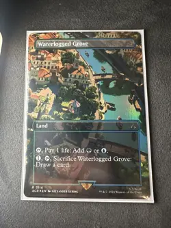 Waterlogged Grove   MTG  116 NM Assassin's Creed Foil Borderless! - Image 6