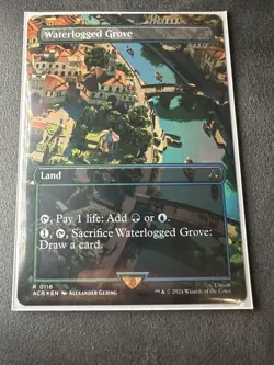 Waterlogged Grove   MTG  116 NM Assassin's Creed Foil Borderless! - Image 8