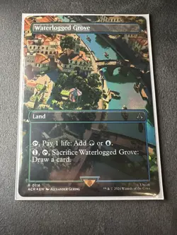 Waterlogged Grove   MTG  116 NM Assassin's Creed Foil Borderless! - Image 9