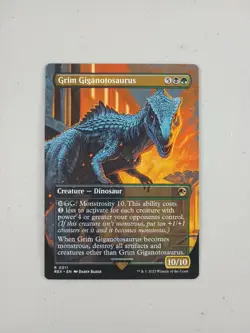 MTG Grim Giganotosaurus Borderless Jurassic World MTG Magic The Gathering NM - Image 3