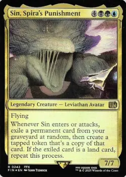 MTG - Sin, Spira's Punishment *Foil* - FIN Set. N/M 242 - Image 2