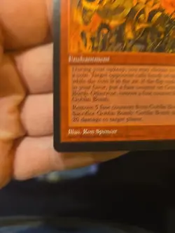 MTG - Goblin Bomb Weatherlight Regular (Rare, Near Mint) NEVER PLAYED - Image 5