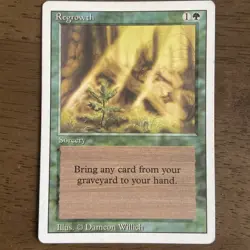 Magic: The Gathering - Regrowth - Revised - lightly played, excellent condition! - Image 1