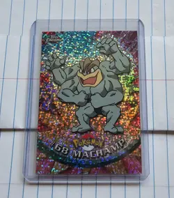 2000 Topps Chrome Pokemon Sparkle Machamp #68 LP Corner Wear - Image 1