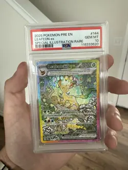 Pokemon 2025 Pre-Prismatic Evolutions 144 Leafeon EX Sir PSA 10 Gem Mint - Image 3