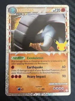Pokemon TCG Donphan Prime Ultra Rare Celebrations Classic Collection 107/123 NM - Image 1