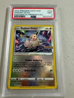 RADIANT EEVEE - 2022 POKEMON BLACK STAR PROMO 230  POKEMON GO PSA 9 - Image 1