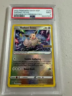RADIANT EEVEE - 2022 POKEMON BLACK STAR PROMO 230  POKEMON GO PSA 9 - Image 2