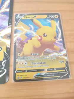 Pikachu V SWSH061 JUMBO & REGULAR Pokémon TCG Promo Shining Fates Card - Image 8