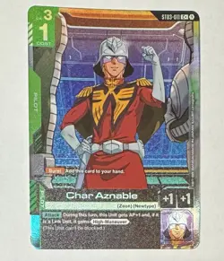 Gundam Card Game ST03-011 Char Aznable Alt Foiled [C+] English Parallel - Image 1