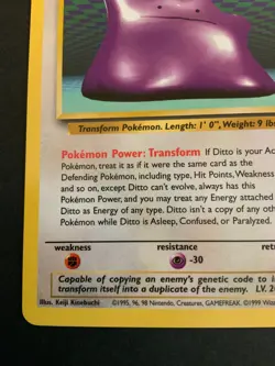 Pokemon Ditto Fossil 18/62 Rare Vintage 1999 - Image 12