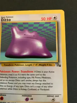 Pokemon Ditto Fossil 18/62 Rare Vintage 1999 - Image 3