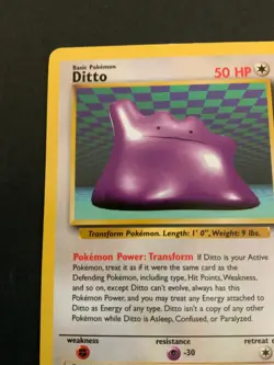 Pokemon Ditto Fossil 18/62 Rare Vintage 1999 - Image 9