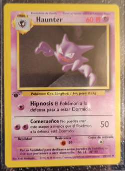 Pokemon Base Set Alpha 1st Edition Spanish Edition Haunter 29/102 - Image 3