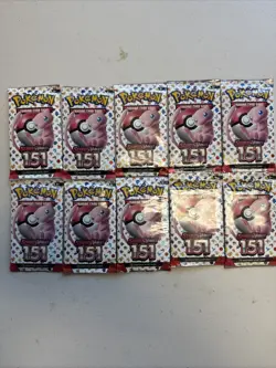 (10) Pokemon TCG 151 Booster Packs Scarlet And Violet New Sealed - Image 1
