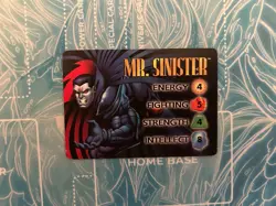 OverPower Marvel IQ Fleer 1996 Mr. Sinister Hero Character Card Very Rare LP - Image 1