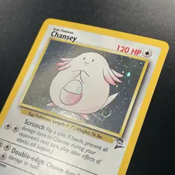 Chansey Vintage Holo Rare Base Set 2 - 3/130 Pokemon TCG #113 WOTC NM with Swirl - Image 5