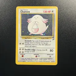 Chansey Vintage Holo Rare Base Set 2 - 3/130 Pokemon TCG #113 WOTC NM with Swirl - Image 7