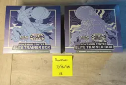 Chilling Reign Elite Trainer Box Pokemon Center set of 2 new. 2021 Error boxes - Image 4