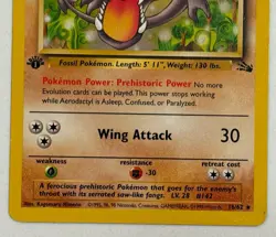 Aerodactyl  1st Edition Fossil Non Holo Rare - Vintage Pokemon Card #16/62 LP+ - Image 10
