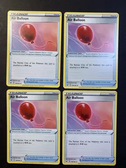 4X Air Balloon 156/202 Sword & Shield Pokemon Trainer NM/Mint Playset PACK FRESH - Image 2