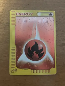 Fire Energy Pokemon Card Japanese Holo E-Series McDonald's Promo LP - Image 1