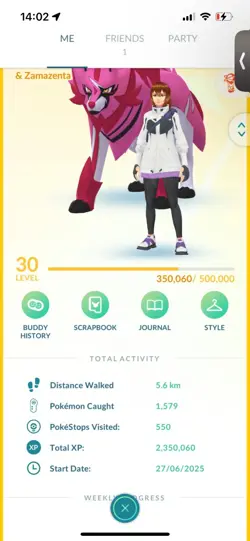 Pokemon Go (Stage 30 )Shiny Legendary Zamazenta ( 15 Legendarys ) - Image 13
