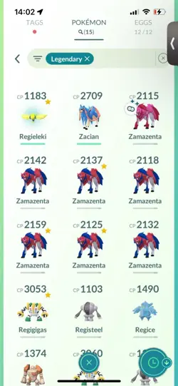 Pokemon Go (Stage 30 )Shiny Legendary Zamazenta ( 15 Legendarys ) - Image 4