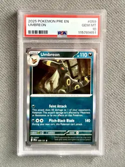 Pokemon PRE Umbreon #59 Holo Rare PSA 10 GEM MINT! Prismatic Evolutions! - Image 5