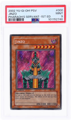 2002 Yu-Gi-Oh! Pharaoh's Servant Jinzo 1st Edition #PSV-000 PSA 9 - Image 3