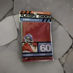 Players Choice Card Sleeves Japanese Yugioh Sized 60 Count Red - Image 1