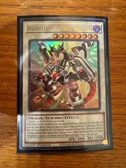 Yugioh - Borreload Savage Dragon Ultra Rare RA01-EN033, Near Mint, 1st Edition - Image 1