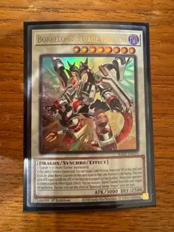 Yugioh - Borreload Savage Dragon Ultra Rare RA01-EN033, Near Mint, 1st Edition - Image 2